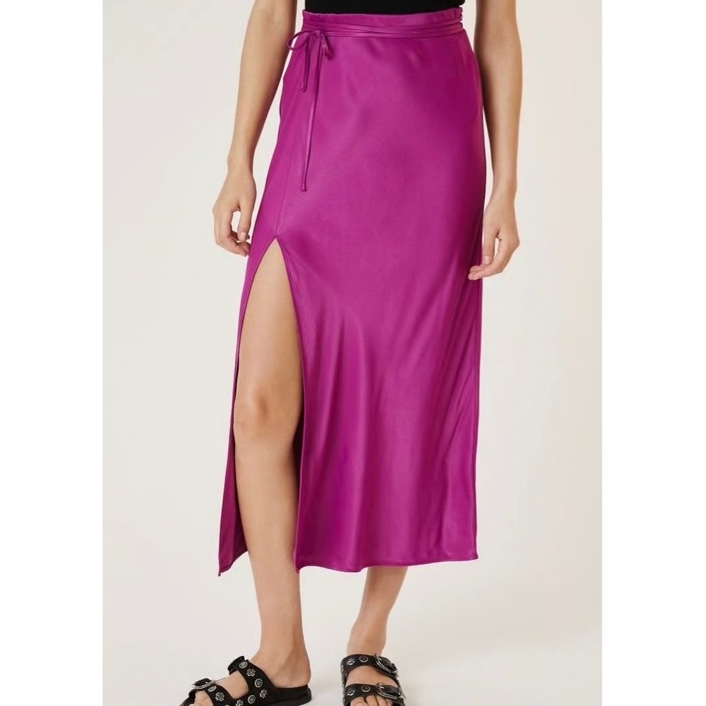 BY ANTHROPOLOGIE Slim Slip Midi Skirt